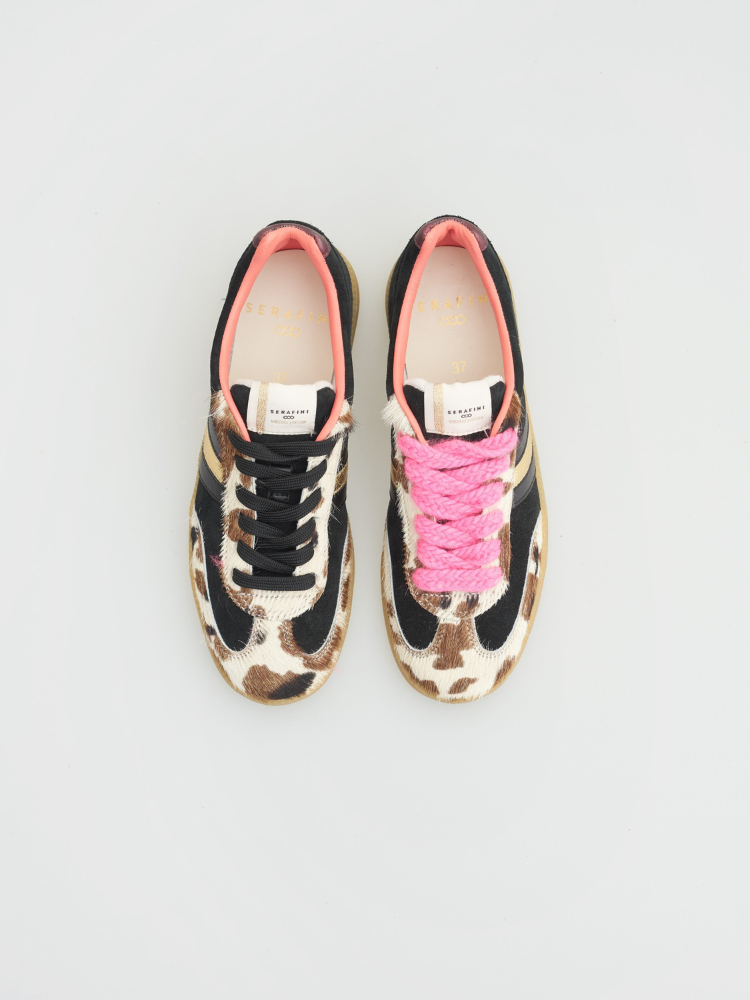 Serafini Copenhagen Vintage Trainer Black Cow Print