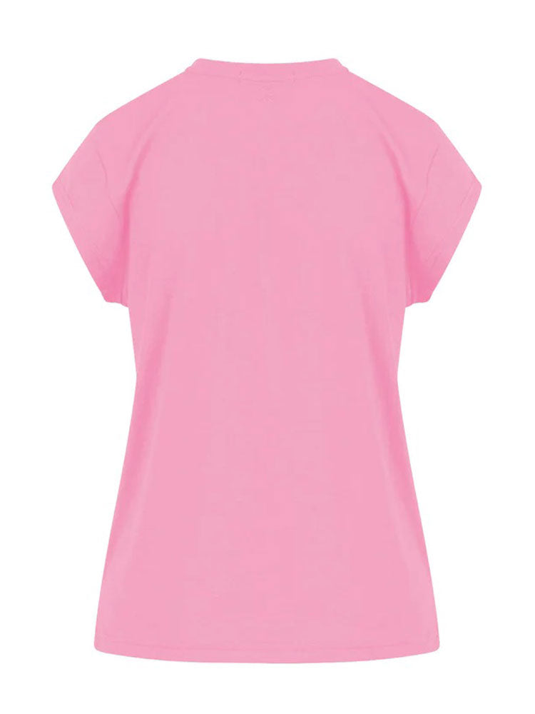 CC Heart Basic V-Neck T-Shirt Baby Pink