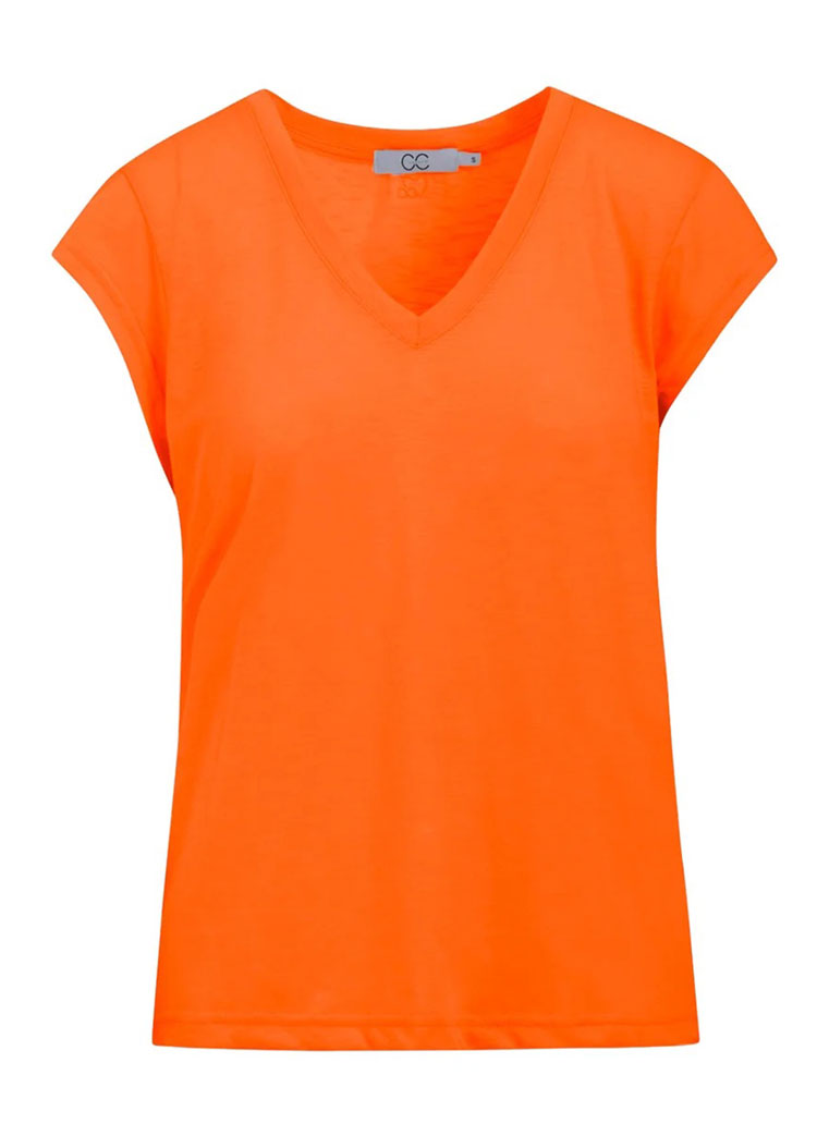 CC Heart V-Neck T-Shirt Orange