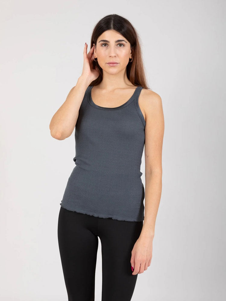 CC Heart Poppy Camisole Dark Stone Grey