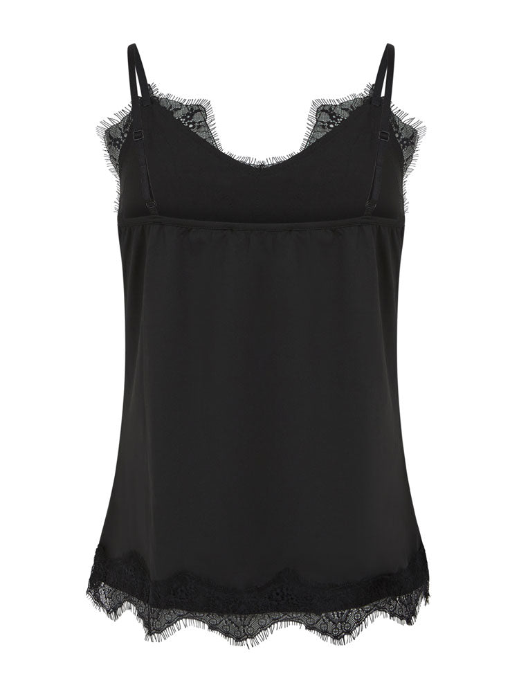 CC Heart Rosie Lace Top Black