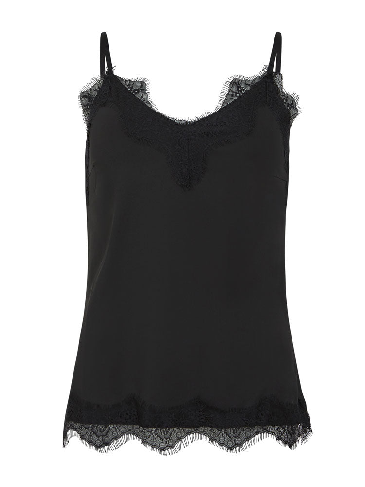 CC Heart Rosie Lace Top Black