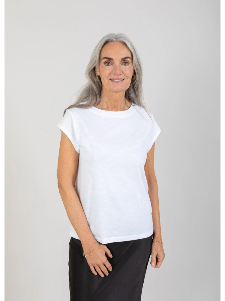 CC Heart Round Neck T-Shirt White
