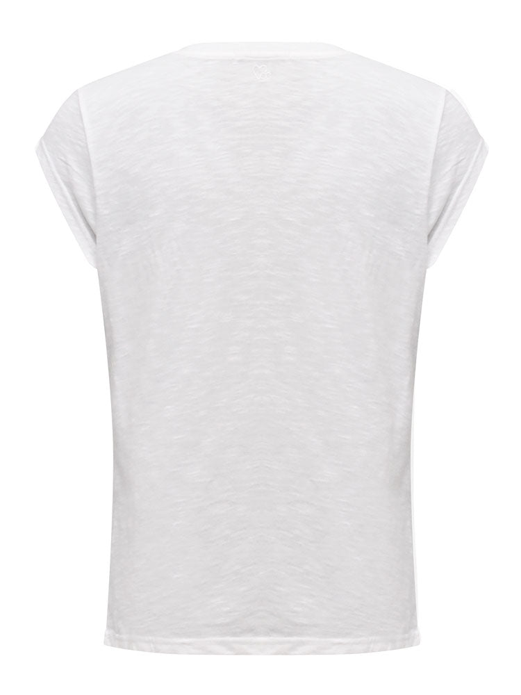 CC Heart Basic V-Neck T-Shirt White