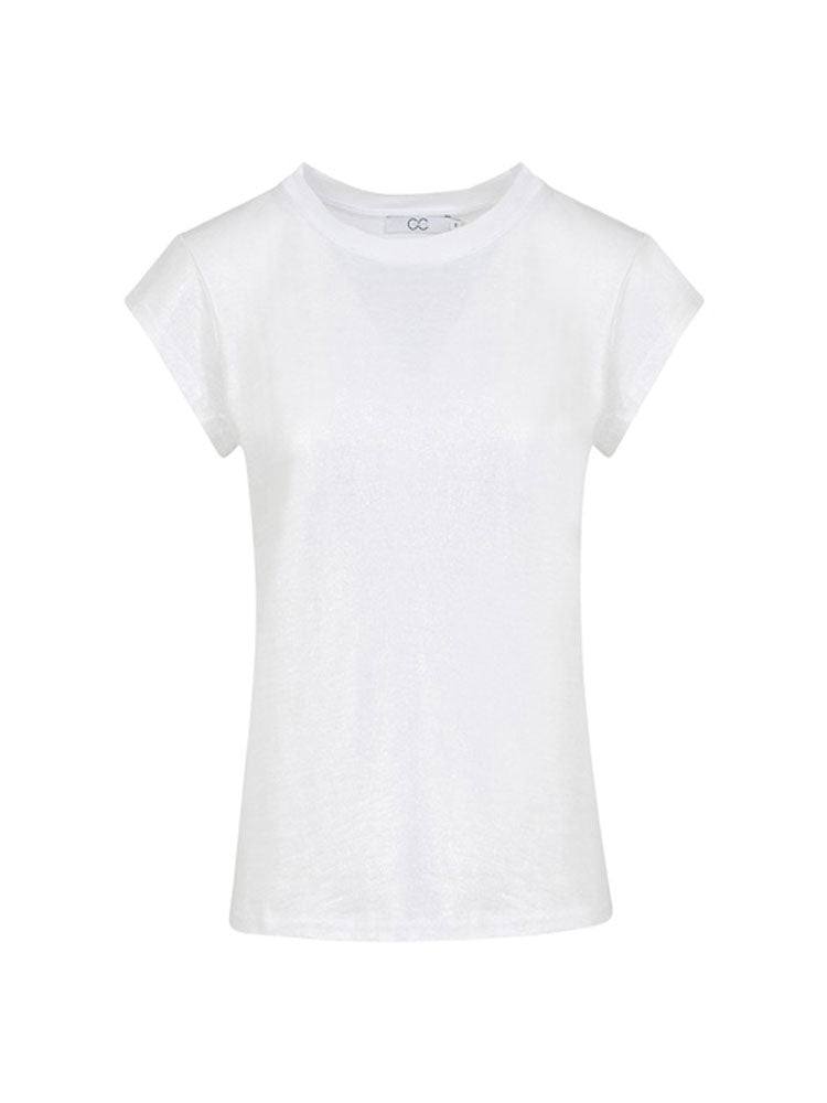 CC Heart Metallic T-Shirt White &amp; Silver