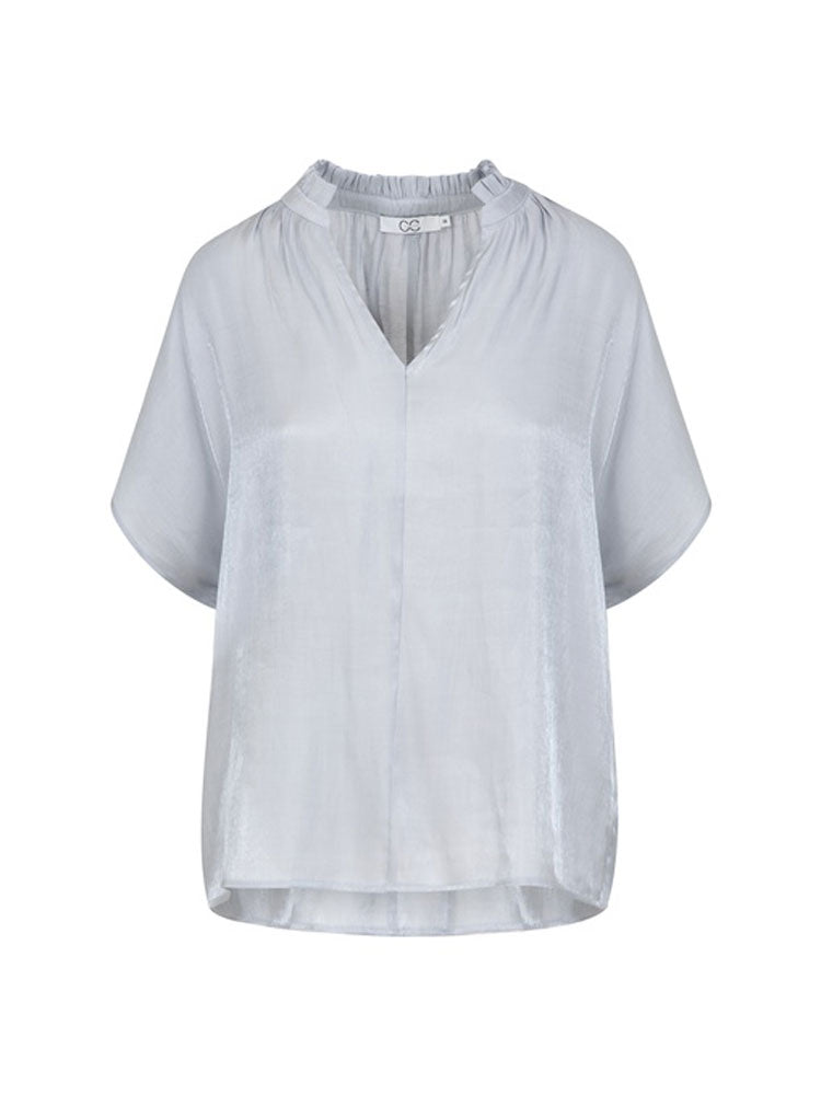CC Heart Jolie Metallic Top Grey Blue