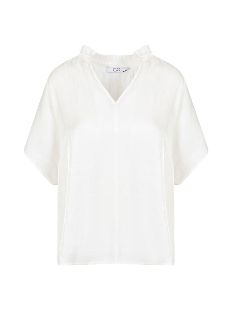 CC Heart Jolie Metallic Top White