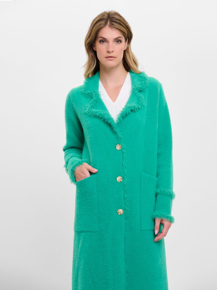 Rino &amp; Pelle Catena Cardigan with Fringes Clover Green