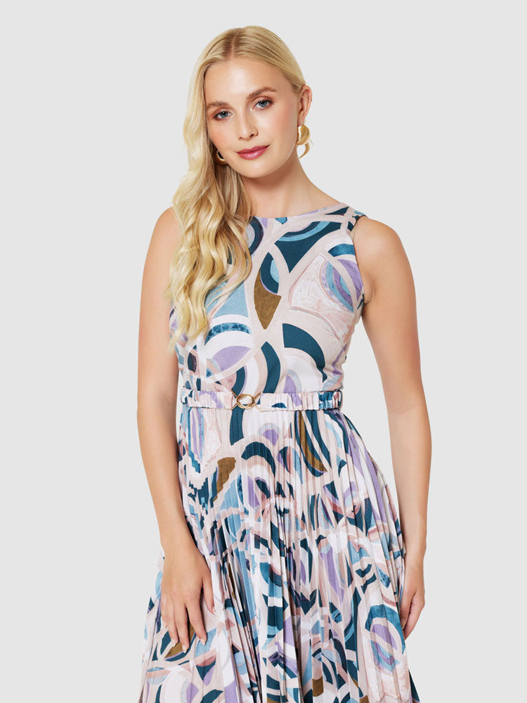 Closet London Pleated Midi Dress Pink Blush - Renee's Closet London Pleated Midi Dress Pink Blush - Renee's