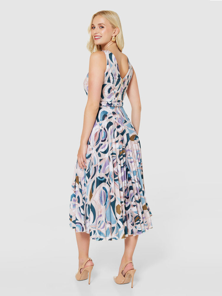 closet london pleated midi dress Closet London cowl neck pleated midi dress in lemon