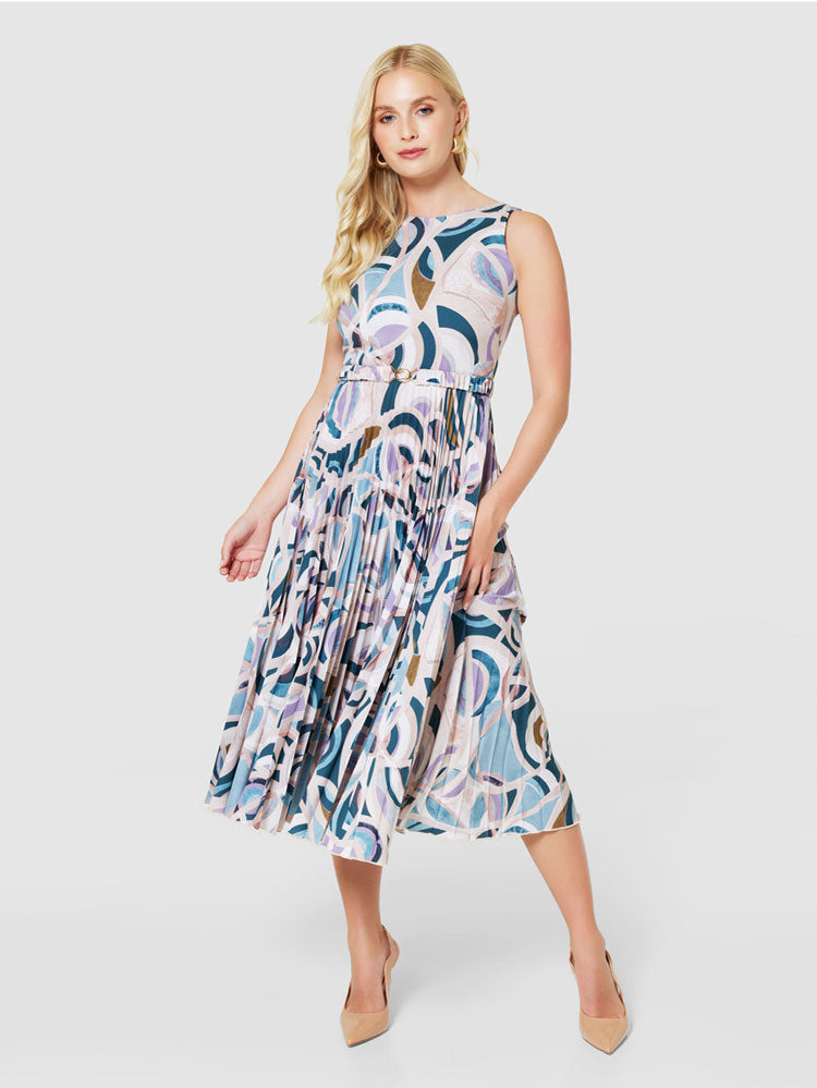 Closet London Pleated Midi Dress Pink Blush - Renee's Closet London Pleated Midi Dress Pink Blush - Renee's