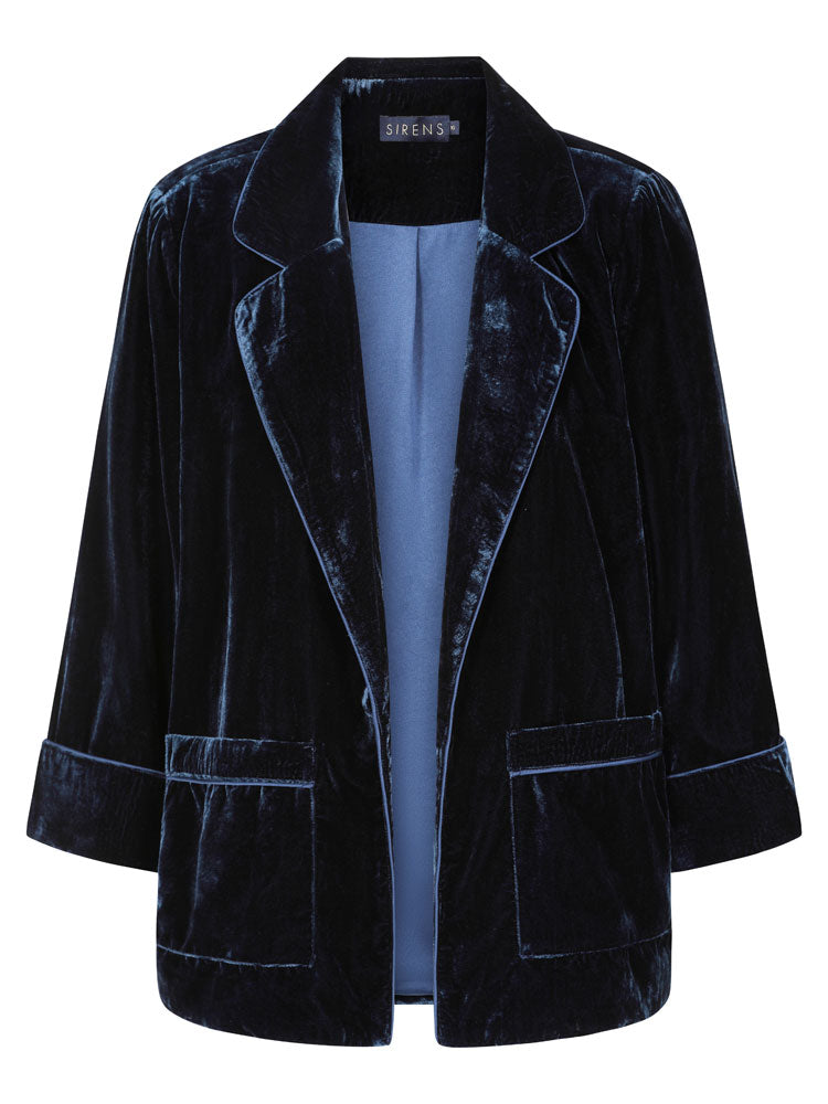 Sirens Dublin Blazer Navy Velvet