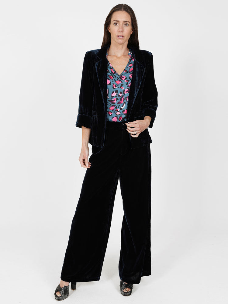 Sirens Dublin Blazer Navy Velvet