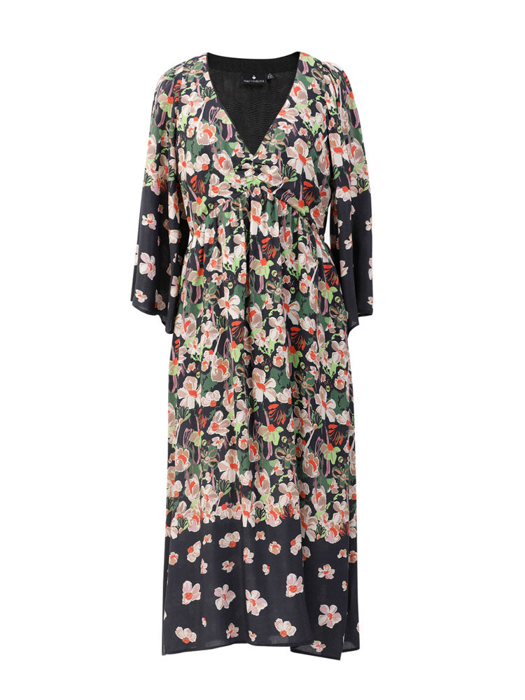 Emily Lovelock Kris Print Dress Black