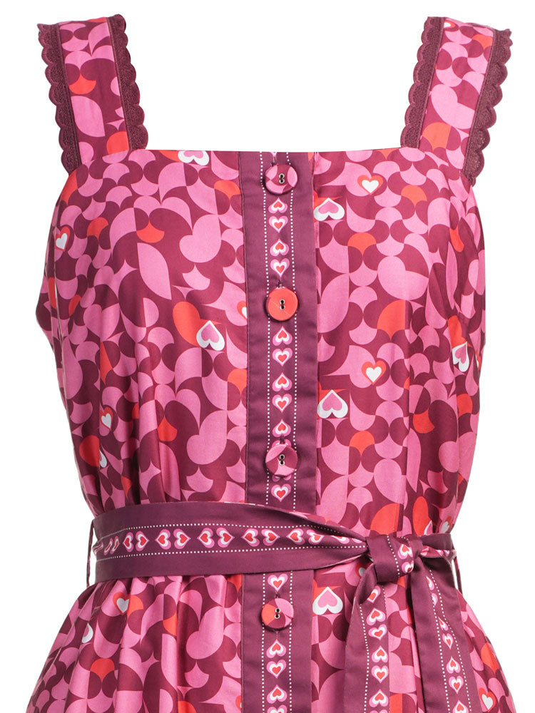 Emily Lovelock Victoria Print Dress Pink