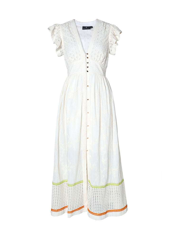 Emily Lovelock Madeline Dress White