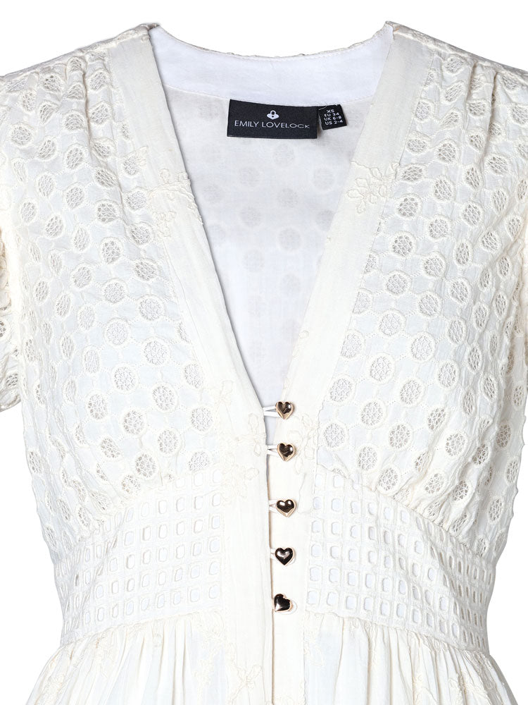 Emily Lovelock Madeline Dress White