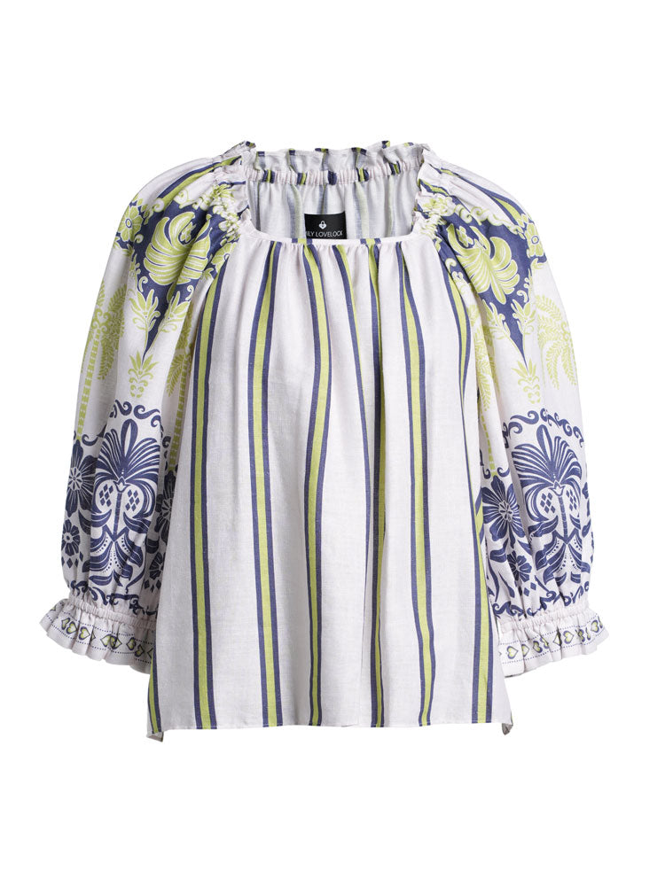 Emily Lovelock Rhea Blouse White Multi