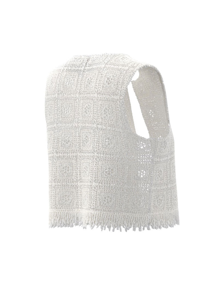 Emme Marella Emmtenente Waistcoat White