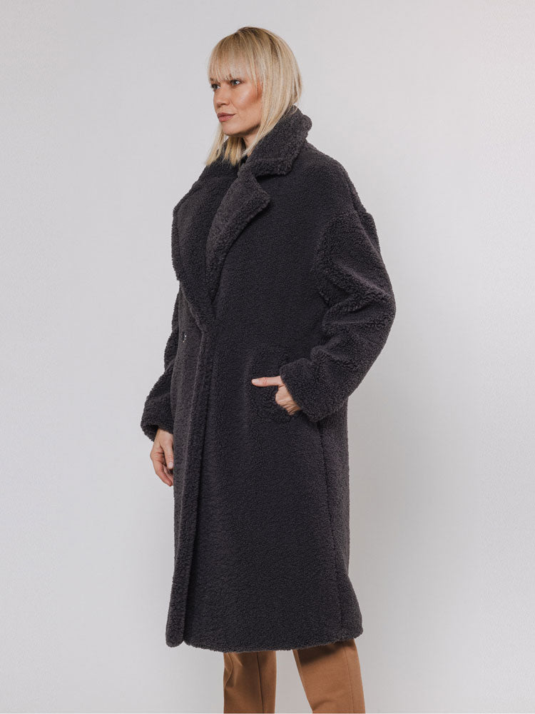 Rino &amp; Pelle Elicia Teddy Coat Graphite