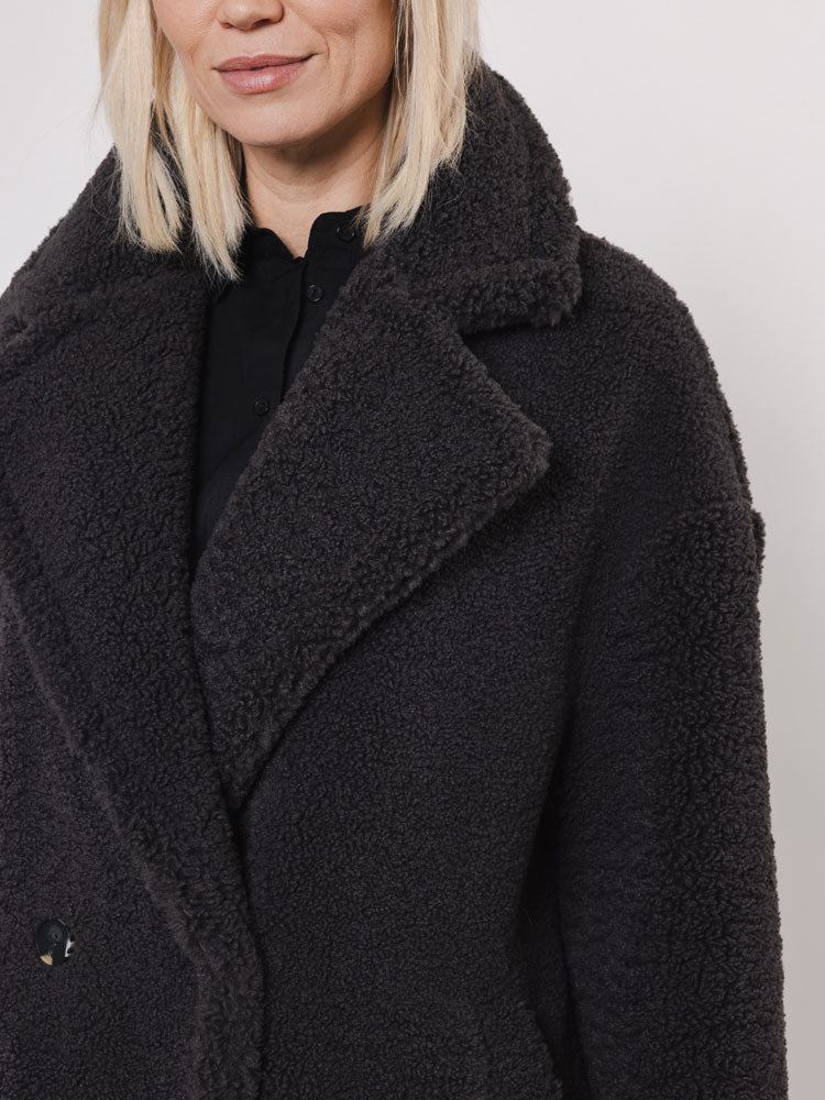 Rino &amp; Pelle Elicia Teddy Coat Graphite