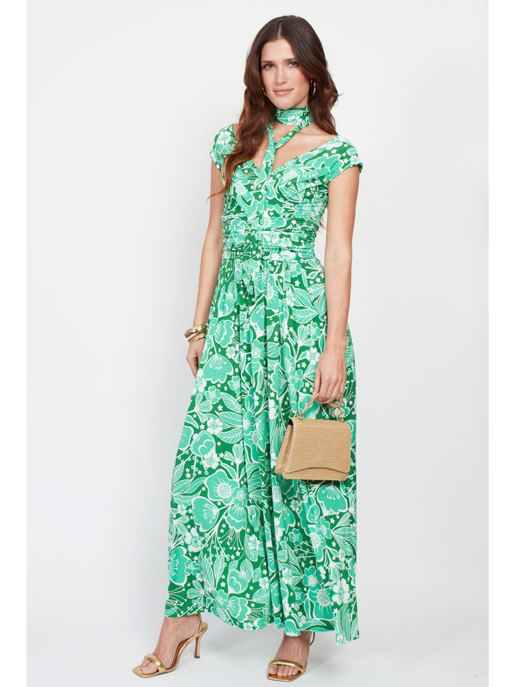 Onjenu Elizabeth Maxi Wildflower Green