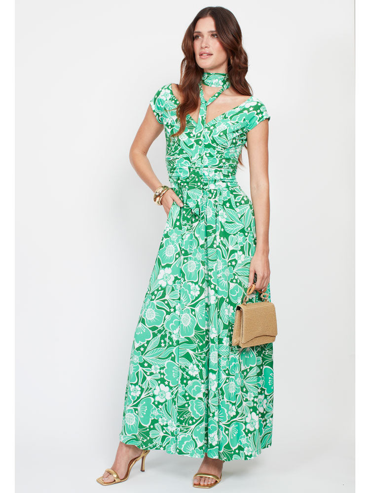 Onjenu Elizabeth Maxi Wildflower Green