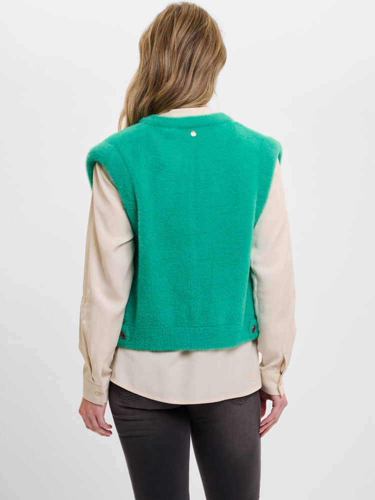 Rino &amp; Pelle Elona Short Waistcoat Clover Green