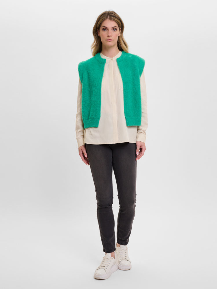 Rino &amp; Pelle Elona Short Waistcoat Clover Green