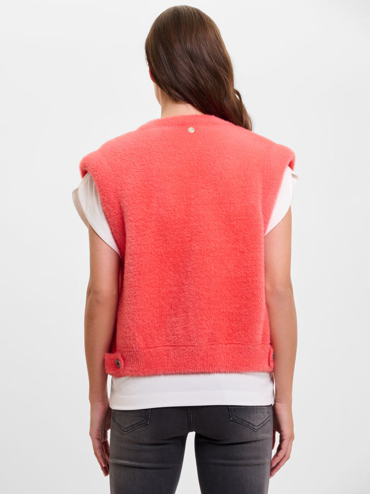 Rino &amp; Pelle Elona Short Waistcoat Hot Coral