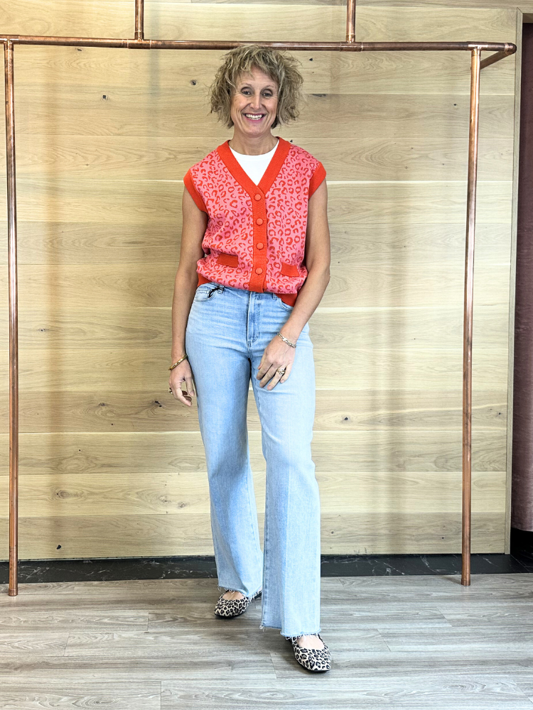 Emily Lovelock Nina Jacquard Pink Waistcoat