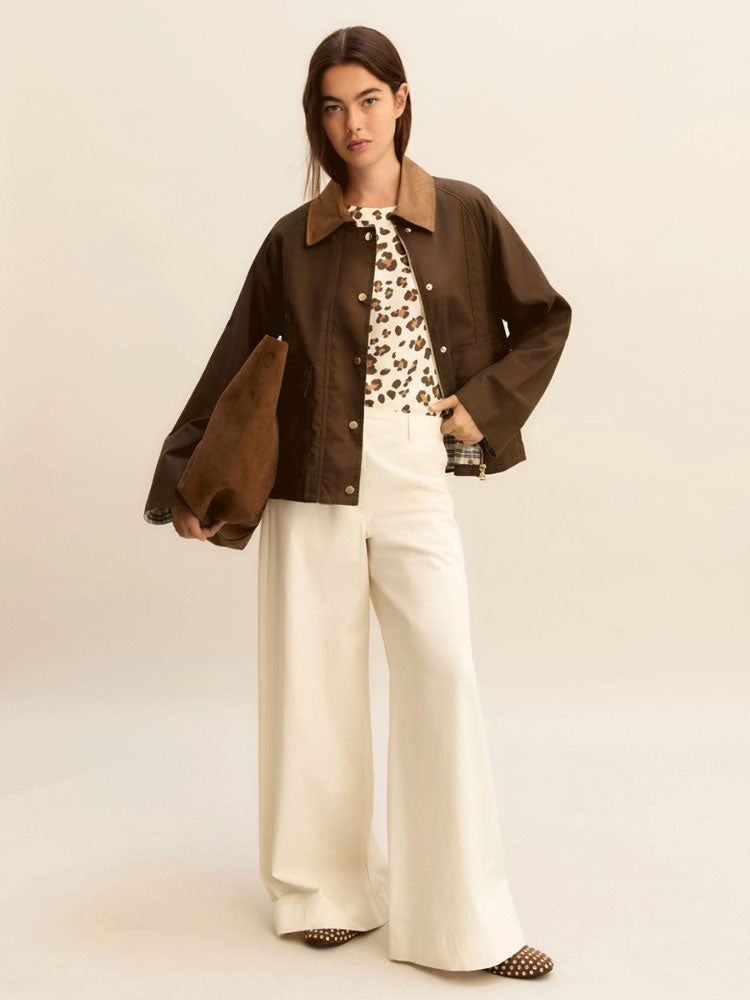 Emme Marella Emmrane Top White Leopard Spot