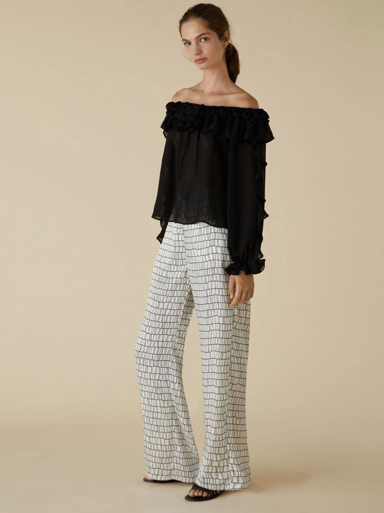 Emme Marella Distant Trousers Wool White