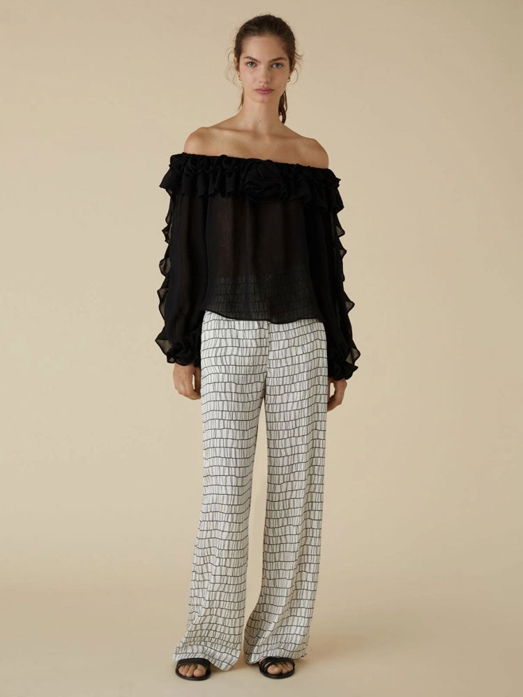 Emme Marella Distant Trousers Wool White