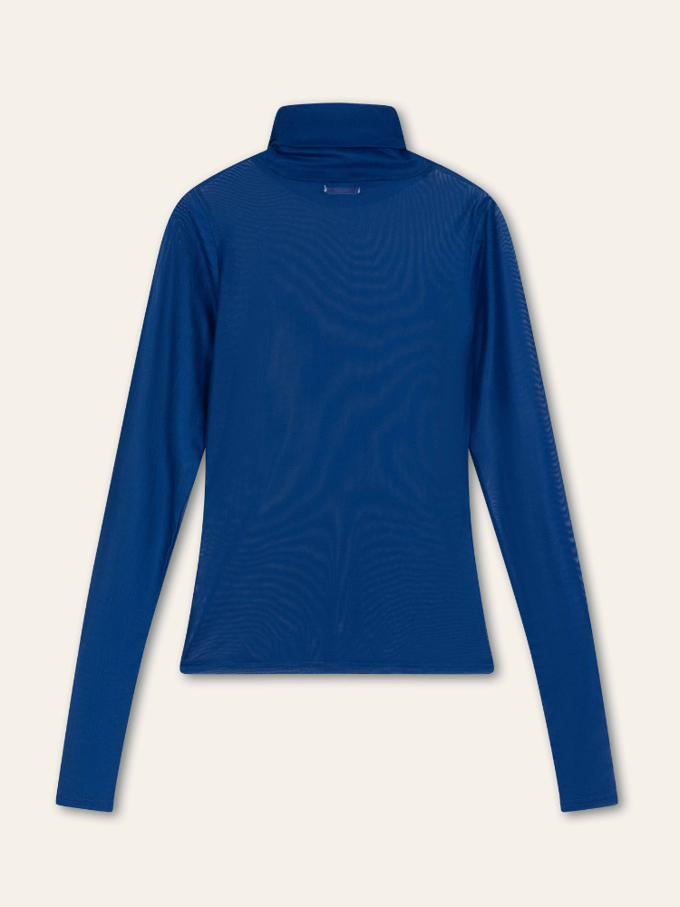 Oilily Tates Jersey Mesh Roll Neck Blue