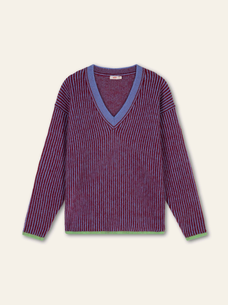 Oilily Katrijn Knitted V-Neck Purple
