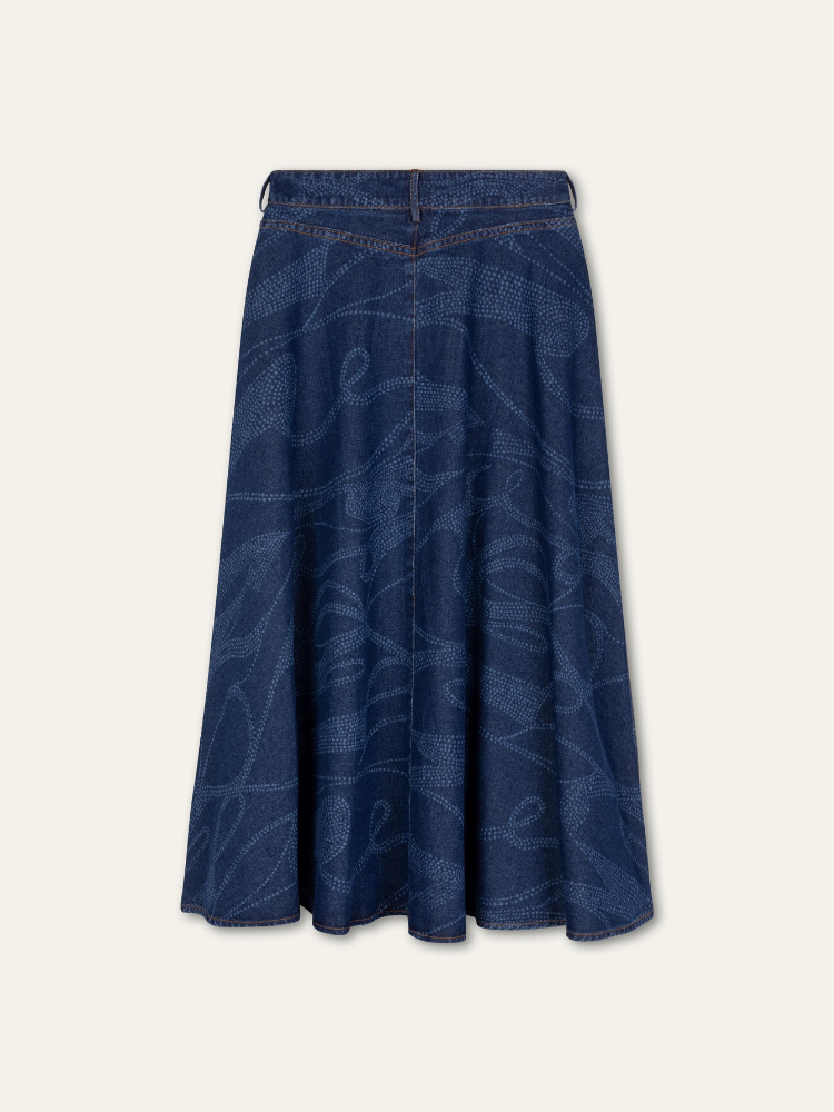 Oilily Silvina Woven Skirt Blue Indigo