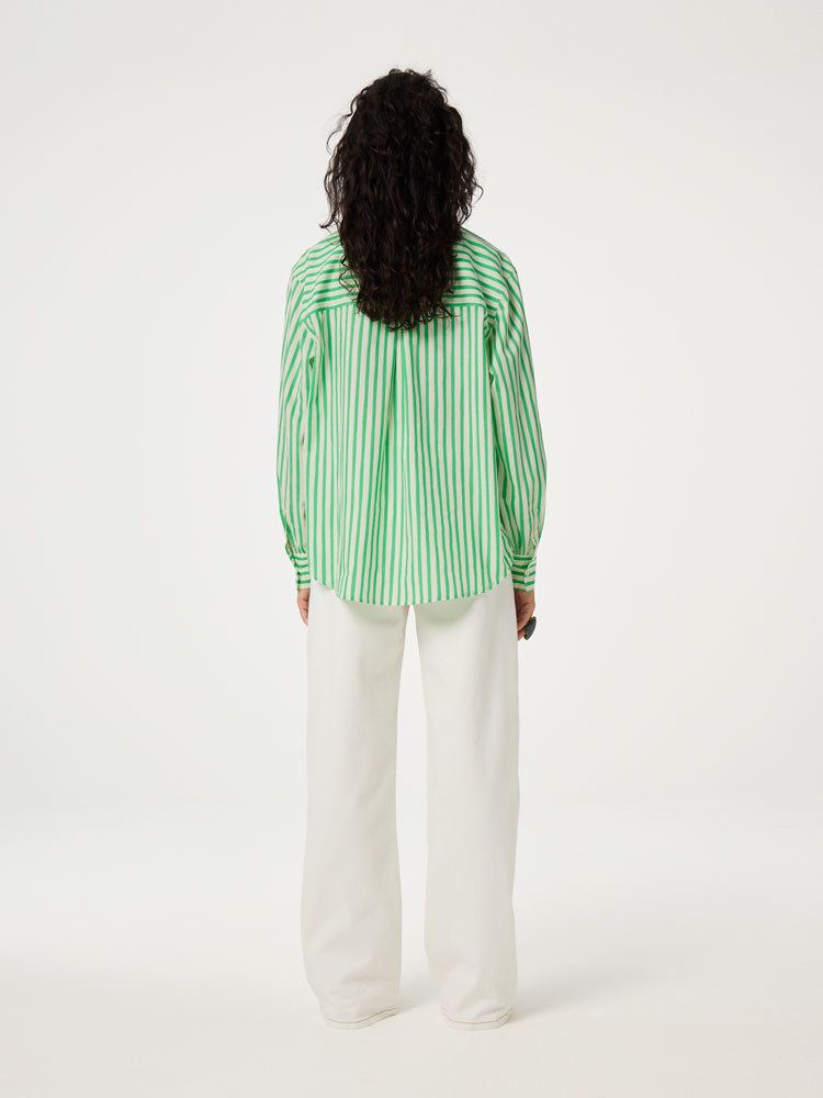 Fabienne Chapot Alex Blouse Green Jil Stripe