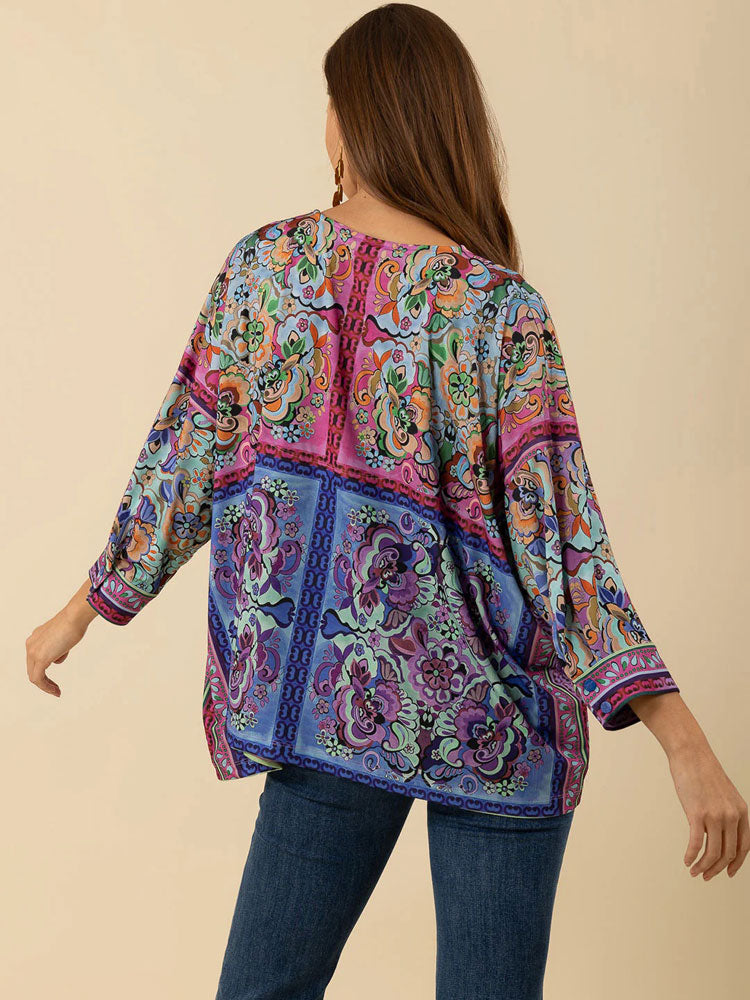 Hale Bob Elaine Blouse Blue