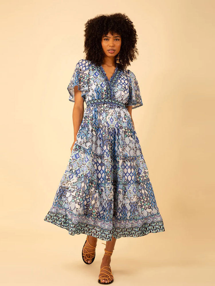 Hale Bob Leia Dress Blue Hale Bob Leia Dress Blue