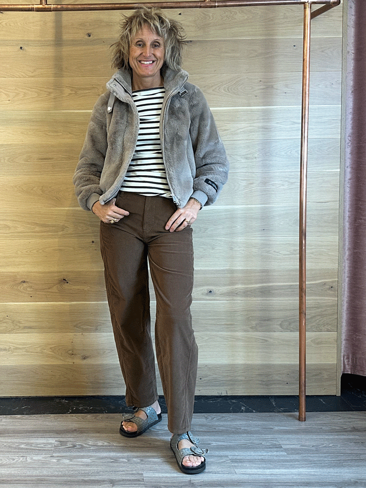Rino & Pelle Ambra Short Faux Fur Jacket Mocha Latte
