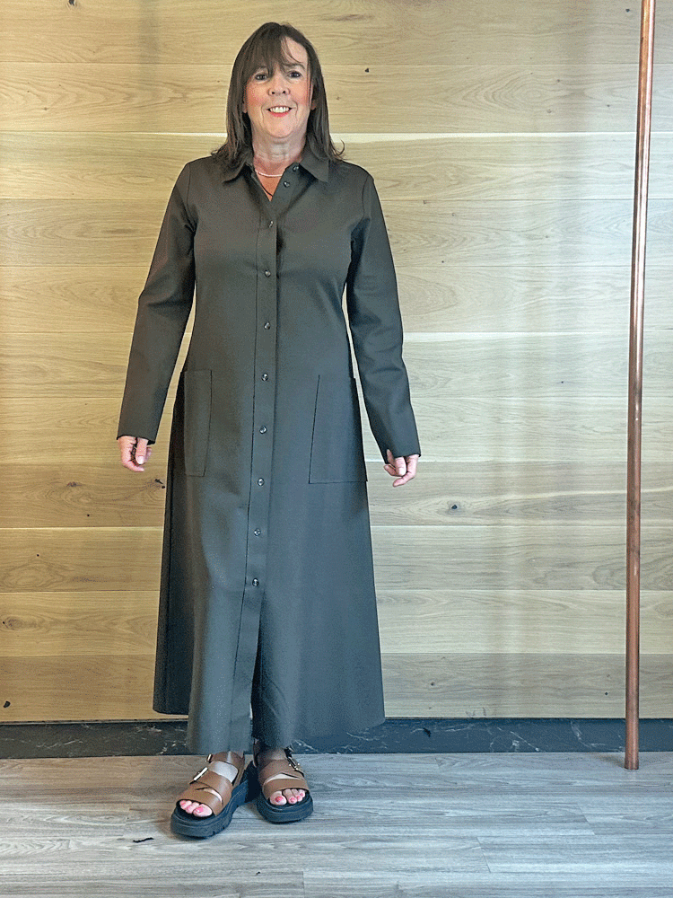 Floor Shirt Dress Milano Olive Green