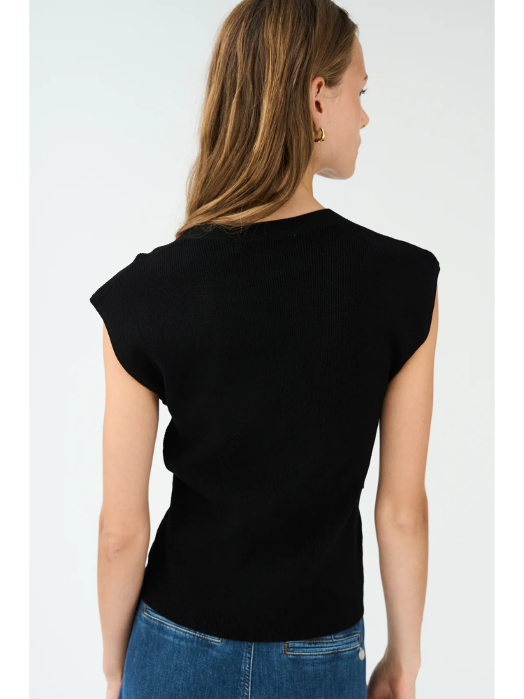 Pieszak PD-Vigga Cross-Over Knit Top Black
