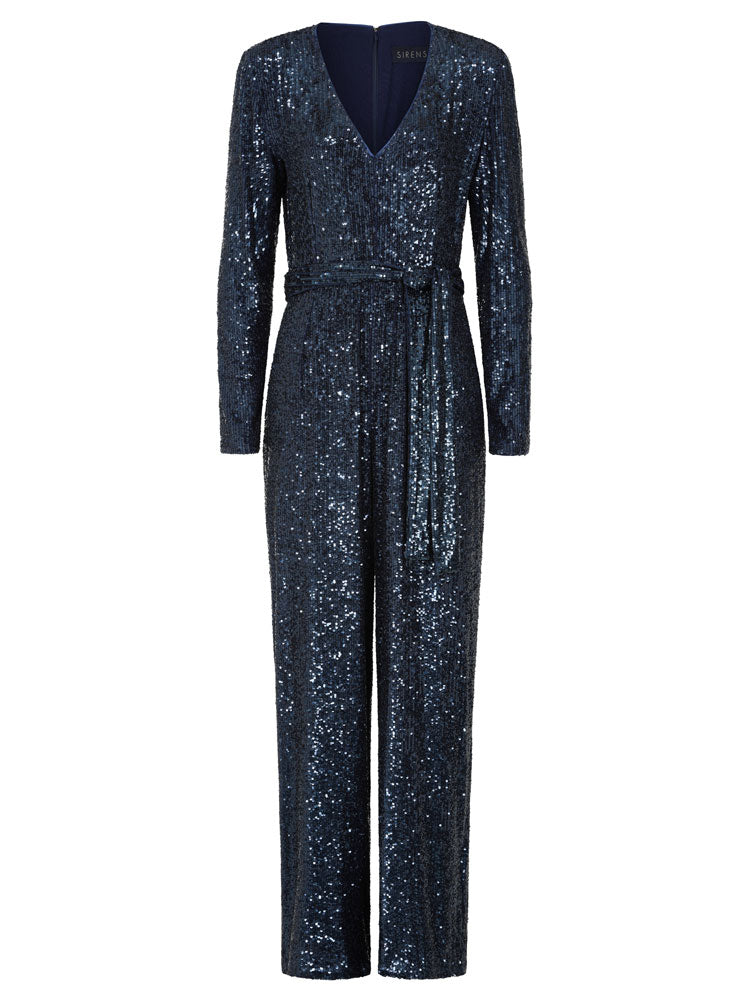 Sirens New York Jumpsuit Navy Sequin