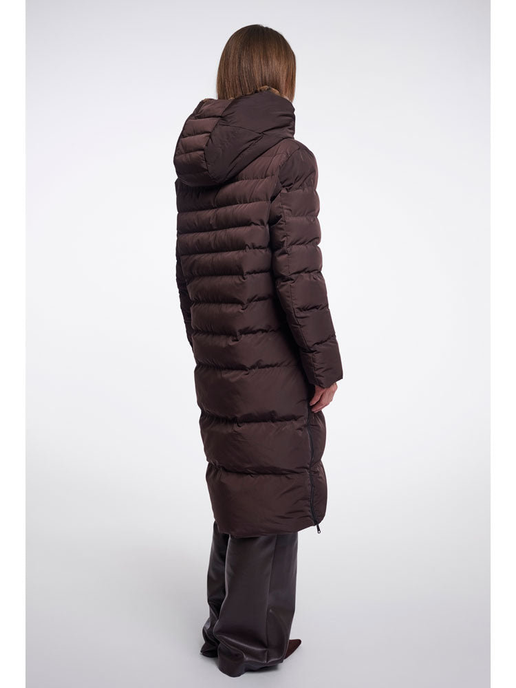 Rino & Pelle Keilafur Coat Peated Brown Leopard
