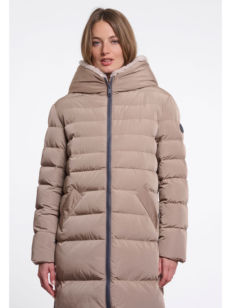 Rino & Pelle Keilafur Coat Toffee Stone