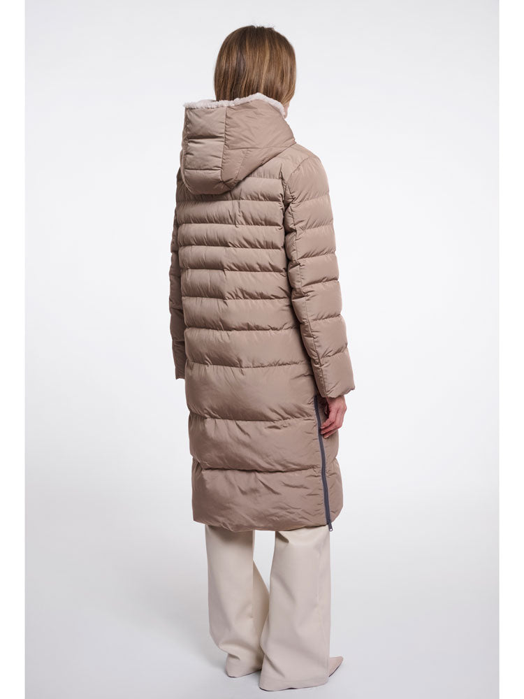 Rino & Pelle Keilafur Coat Toffee Stone
