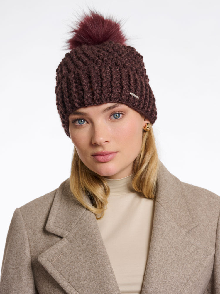 Rino &amp; Pelle Kevina Bobble Hat Chocolate