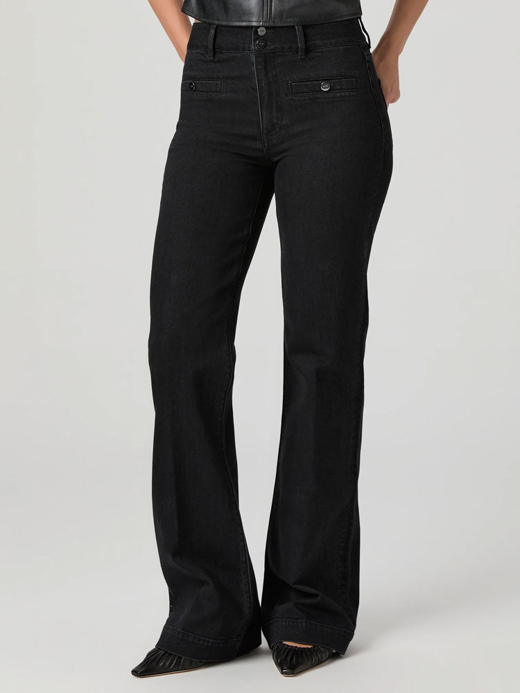 Paige Leenah Wide Leg Jeans Faded Darkness