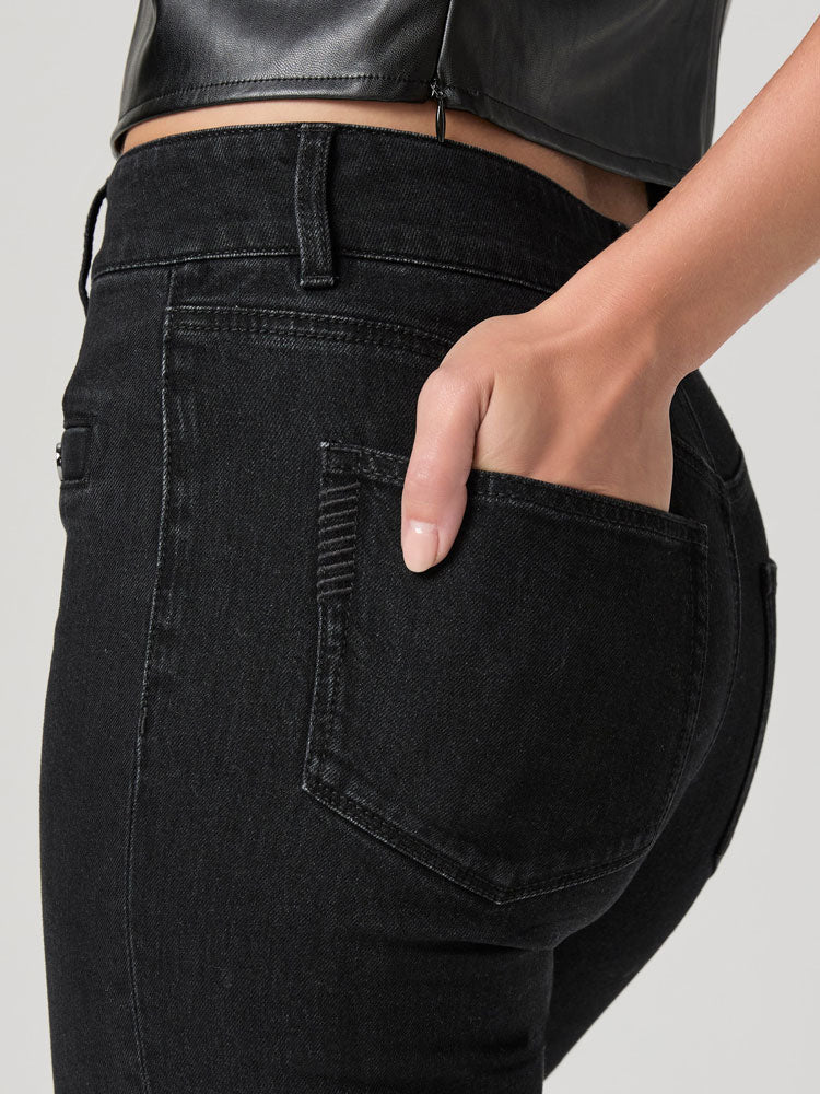 Paige Leenah Wide Leg Jeans Faded Darkness